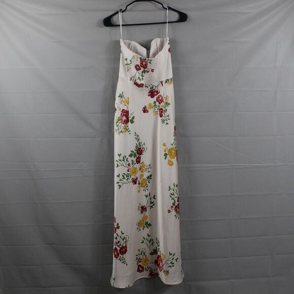 Park Fifth Dress Womens Small Brodie Maxi White Floral Slip Romantic Feminine - Picture 6 of 11